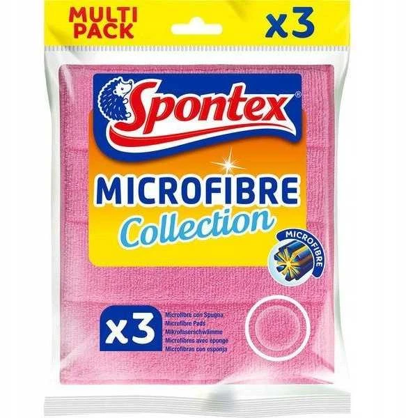 Mikropluošto šluostės su porolonu Spontex Multipack, 3 vnt.