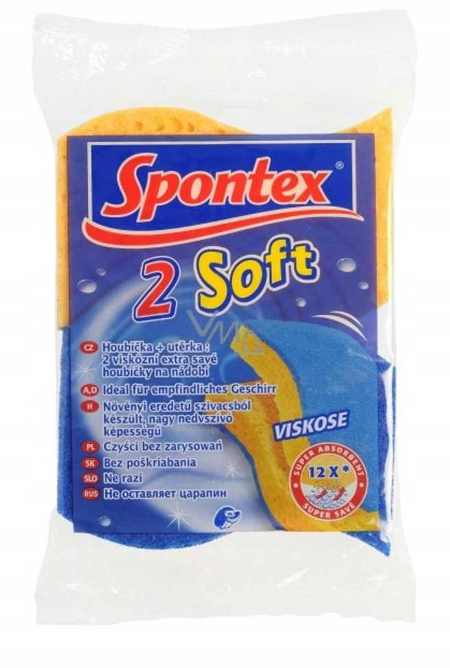 Kempinė valymui Soft Viscose Spontex 11X7X2.5cm 2vnt