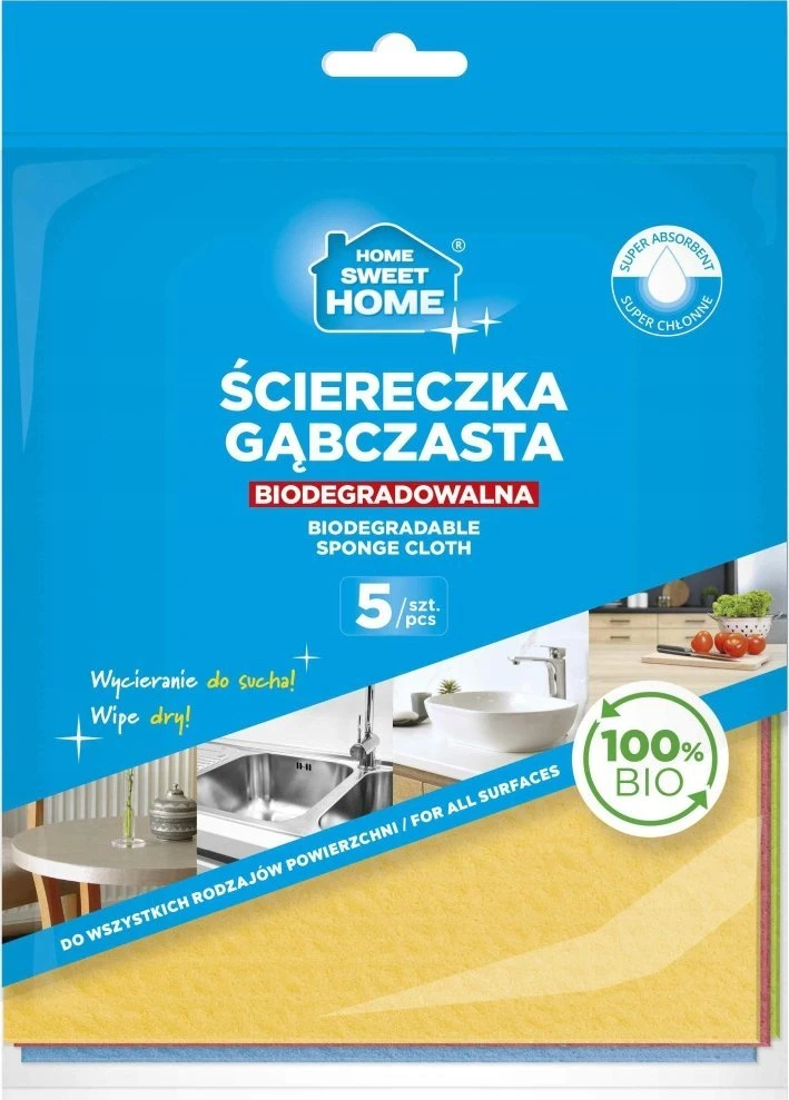 Šluostė gąbczasta 5 vnt. HOME SWEET HOME