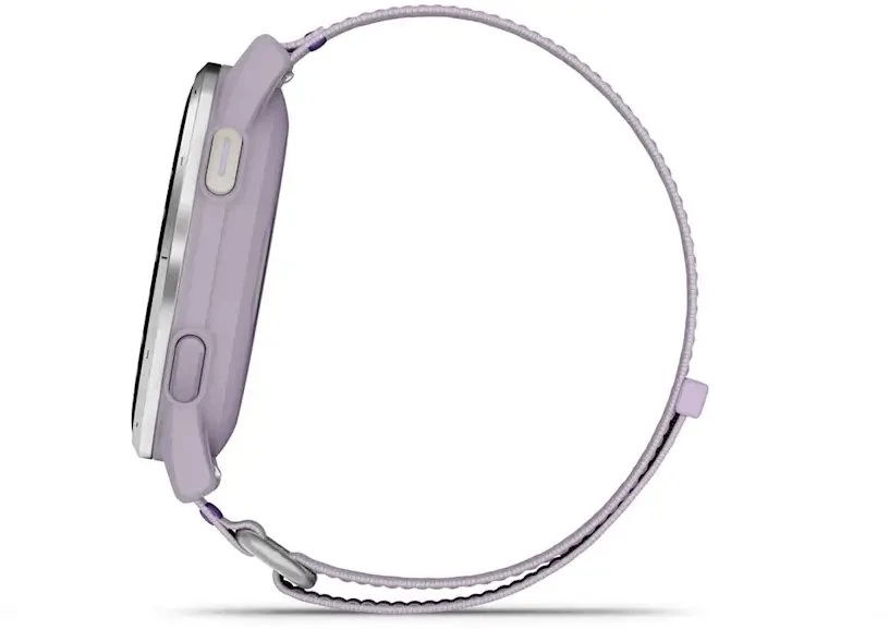Išmanusis laikrodis Garmin Approach® J1, sidabrinis aliumininis korpusas su alyvos spalvos „ComfortFit“ medžiaginiu dirželiu | 010-03898-10