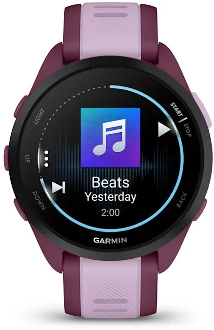 Išmanusis laikrodis Garmin Forerunner® 165 Music Uogų / alyvinės spalvos