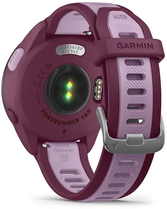 Išmanusis laikrodis Garmin Forerunner® 165 Music Uogų / alyvinės spalvos
