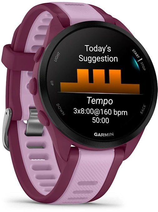 Išmanusis laikrodis Garmin Forerunner® 165 Music Uogų / alyvinės spalvos