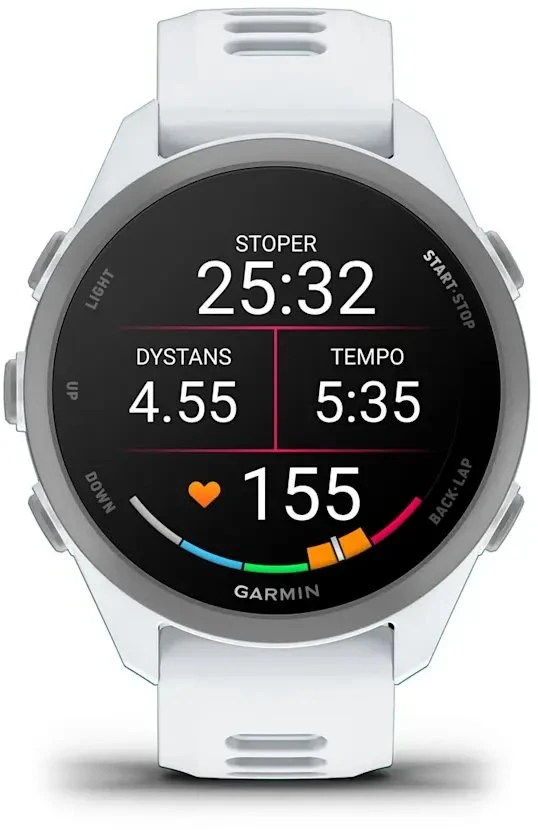 Išmanusis laikrodis „Garmin Forerunner 170“, „Whitestone“ su „Whitestone“ / „Cloud Mėlyna“ apyranke