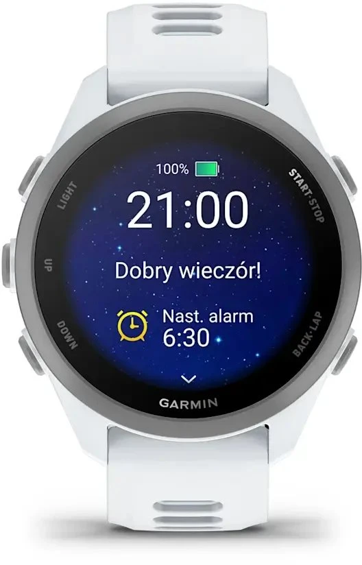 Išmanusis laikrodis „Garmin Forerunner 170“, „Whitestone“ su „Whitestone“ / „Cloud Mėlyna“ apyranke