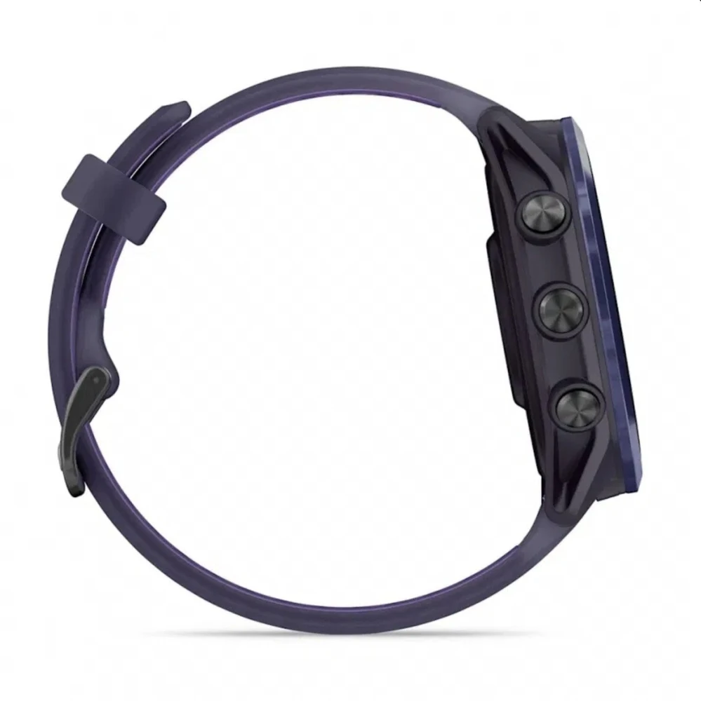 Išmanusis laikrodis Garmin  Forerunner® 570 - 47mm, Indigo spalvos aliuminis su permatomu imperinės rožinės / indigo spalvos dirželiu