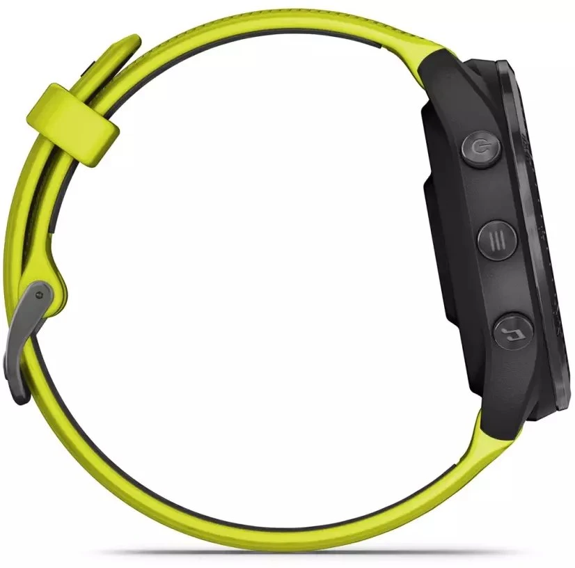 Išmanusis laikrodis Garmin Forerunner 965, Pilkos anglies spalvos korpusas su geltonos spalvos dirželiu