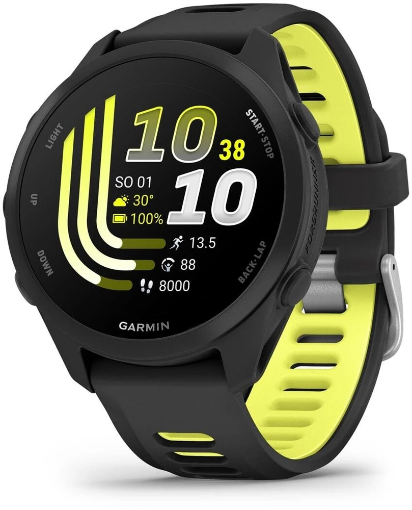 Išmanusis laikrodis Garmin Forerunner 170 Music, Juodas with Juodas/Amp Geltona Band