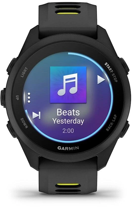 Išmanusis laikrodis Garmin Forerunner 170 Music, Juodas with Juodas/Amp Geltona Band