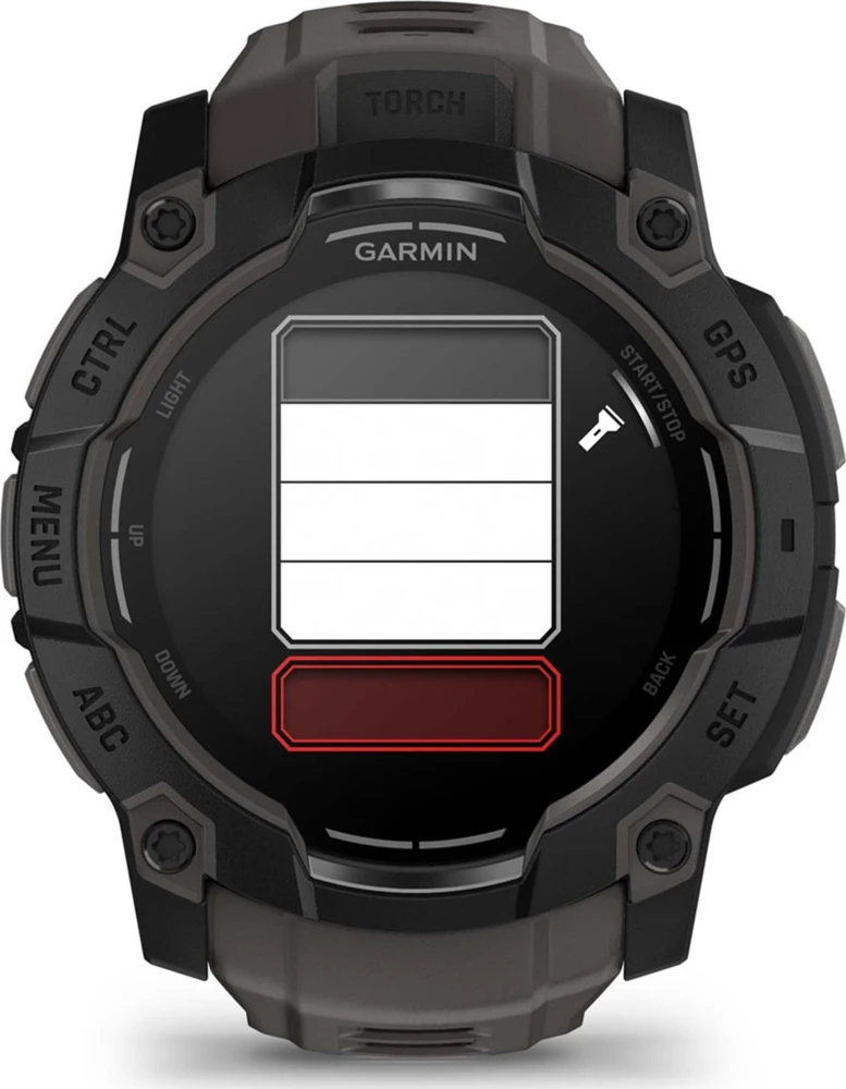 Išmanusis laikrodis Garmin Instinct 3, 50 mm, AMOLED Juodas su anglies spalvos dirželiu