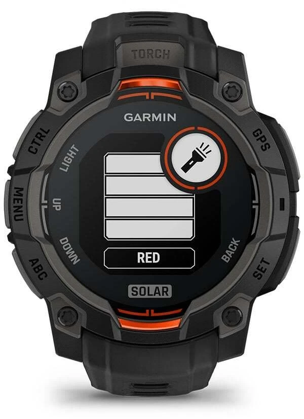 Išmanusis laikrodis Garmin Instinct 3 – 45 mm, Solar, Juodas su juodu dirželiu