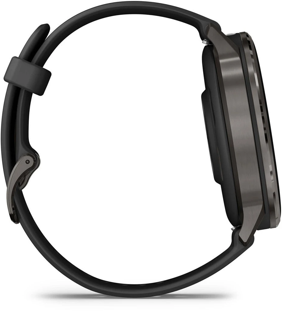 Išmanusis laikrodis Garmin Venu® 4 - 45 mm | spalva: skalūno spalva su juodu silikono dirželiu (010-03014-00)