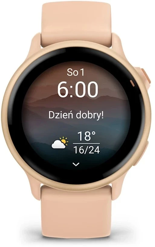 Išmanusis laikrodis Garmin vívoactive® 6, Metalinės šviesiai rožinės spalvos su šviesiai rožiniu dirželiu