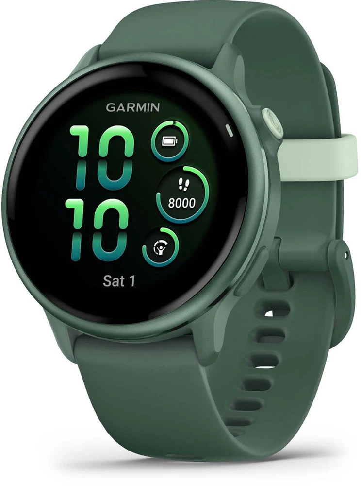 Išmanusis laikrodis Garmin vívoactive® 6, Metalinės jaspio spalvos su žaliojo jaspio spalvos dirželiu