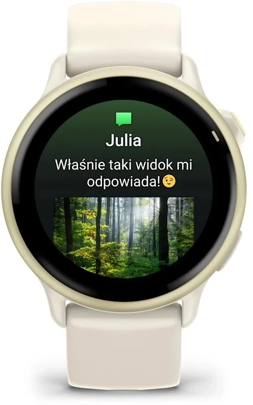 Išmanusis laikrodis Garmin vívoactive® 6, Pilkšvos aukso spalvos su kreminės spalvos dirželiu