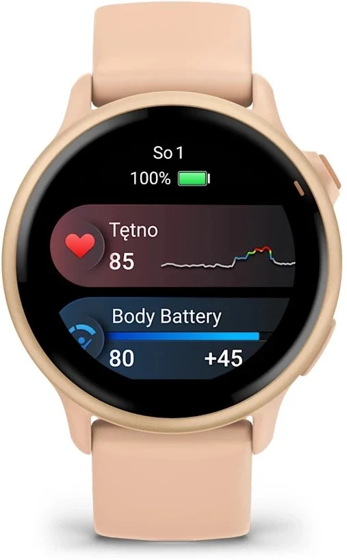 Išmanusis laikrodis Garmin vívoactive® 6, Metalinės šviesiai rožinės spalvos su šviesiai rožiniu dirželiu
