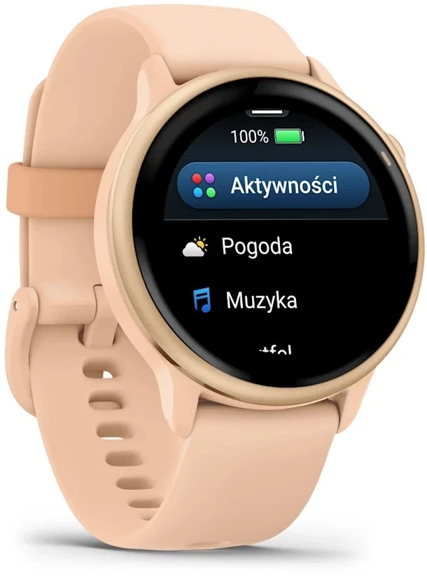 Išmanusis laikrodis Garmin vívoactive® 6, Metalinės šviesiai rožinės spalvos su šviesiai rožiniu dirželiu