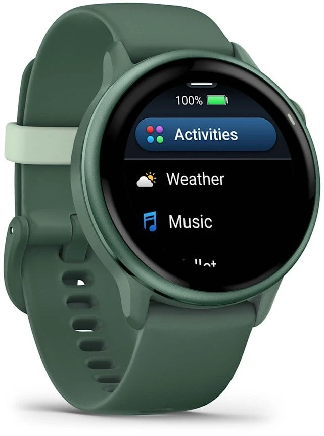 Išmanusis laikrodis Garmin vívoactive® 6, Metalinės jaspio spalvos su žaliojo jaspio spalvos dirželiu
