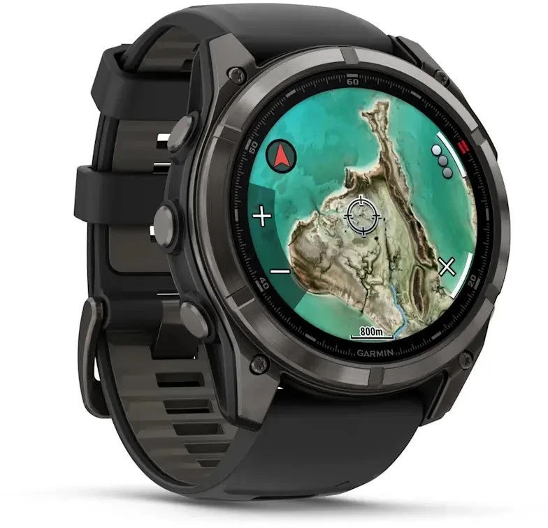 Išmanusis laikrodis Garmin fenix 8 Pro – 51 mm, MicroLED, Saph, Carb pilkas DLC ti Blck/pebble pilkas sil band