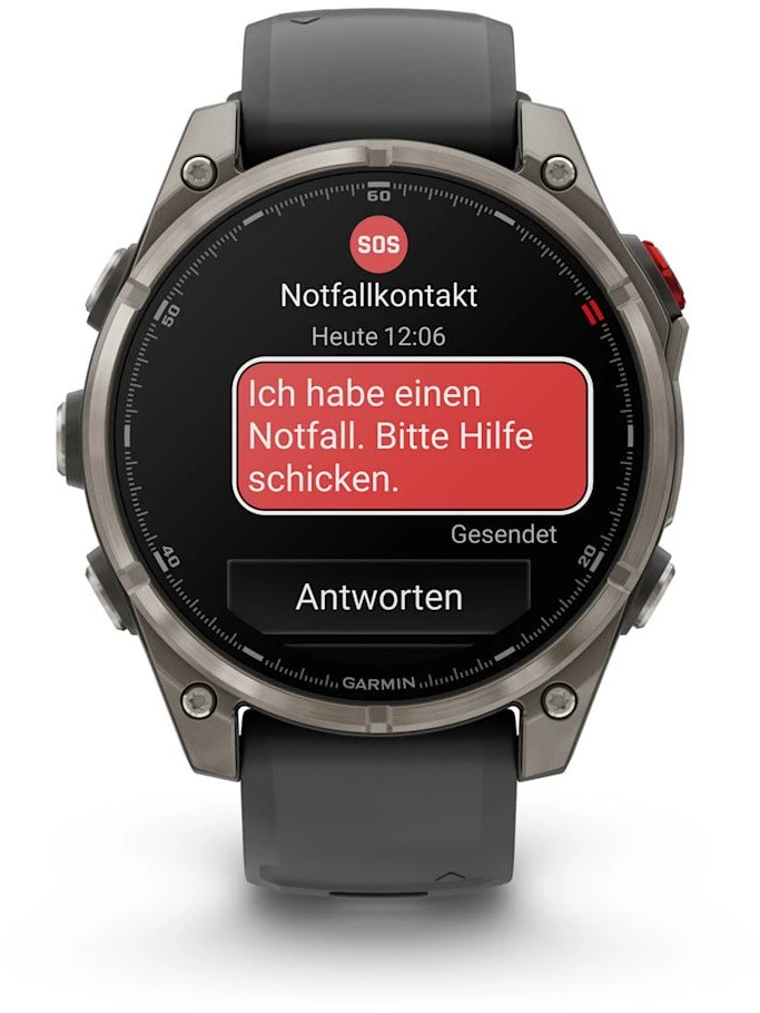 Išmanusis laikrodis Garmin fēnix® 8 Pro – 47 mm, AMOLED Sapphire, titanas su grafito spalvos / juodu silikoniniu dirželiu
