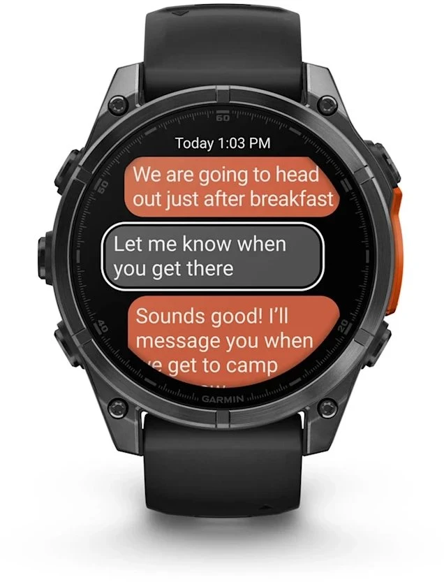 Išmanusis laikrodis Garmin Fenix 8 – 47 mm, AMOLED Skalūno pilkos spavos korpusas su juodu silikono dirželiu
