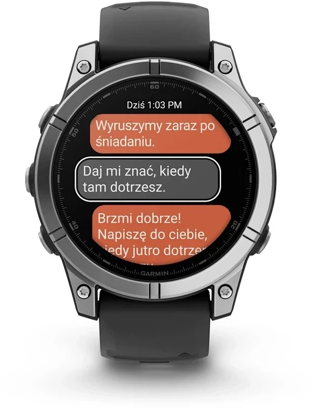 Išmanusis laikrodis Garmin Fenix E,47mm,  Nerūdijančio plieno korpusa su juodos spalvos silikoniniu dirželiu