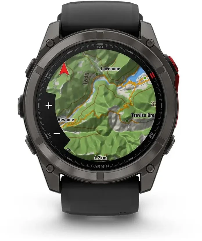 Išmanusis laikrodis Garmin fenix 8 Pro – 51 mm, MicroLED, Saph, Carb pilkas DLC ti Blck/pebble pilkas sil band