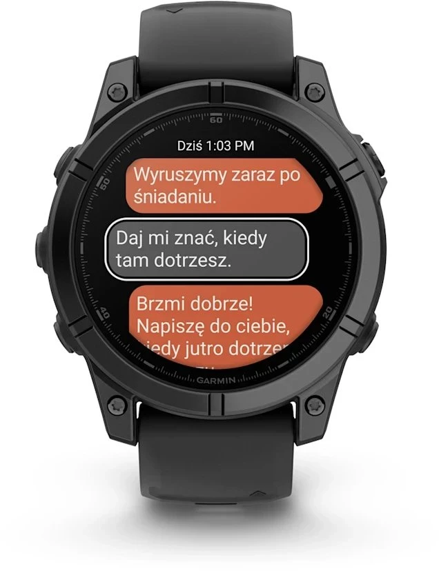 Išmanusis laikrodis Garmin Fenix E, 47 mm, AMOLED, Pilkai melsvos spalvos plienas, Juodo silikono dirželis