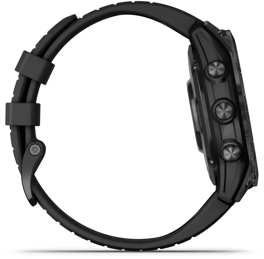 Išmanusis laikrodis Garmin Fenix 7 Pro Solar, Pilkos skalūno spalvos, su juodu dirželiu