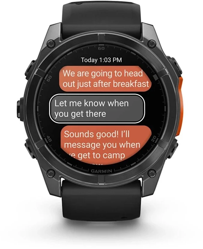 Išmanusis laikrodis Garmin Fenix 8 – 51 mm, AMOLED Skalūno pilkos spavos korpusas su juodu silikono dirželiu