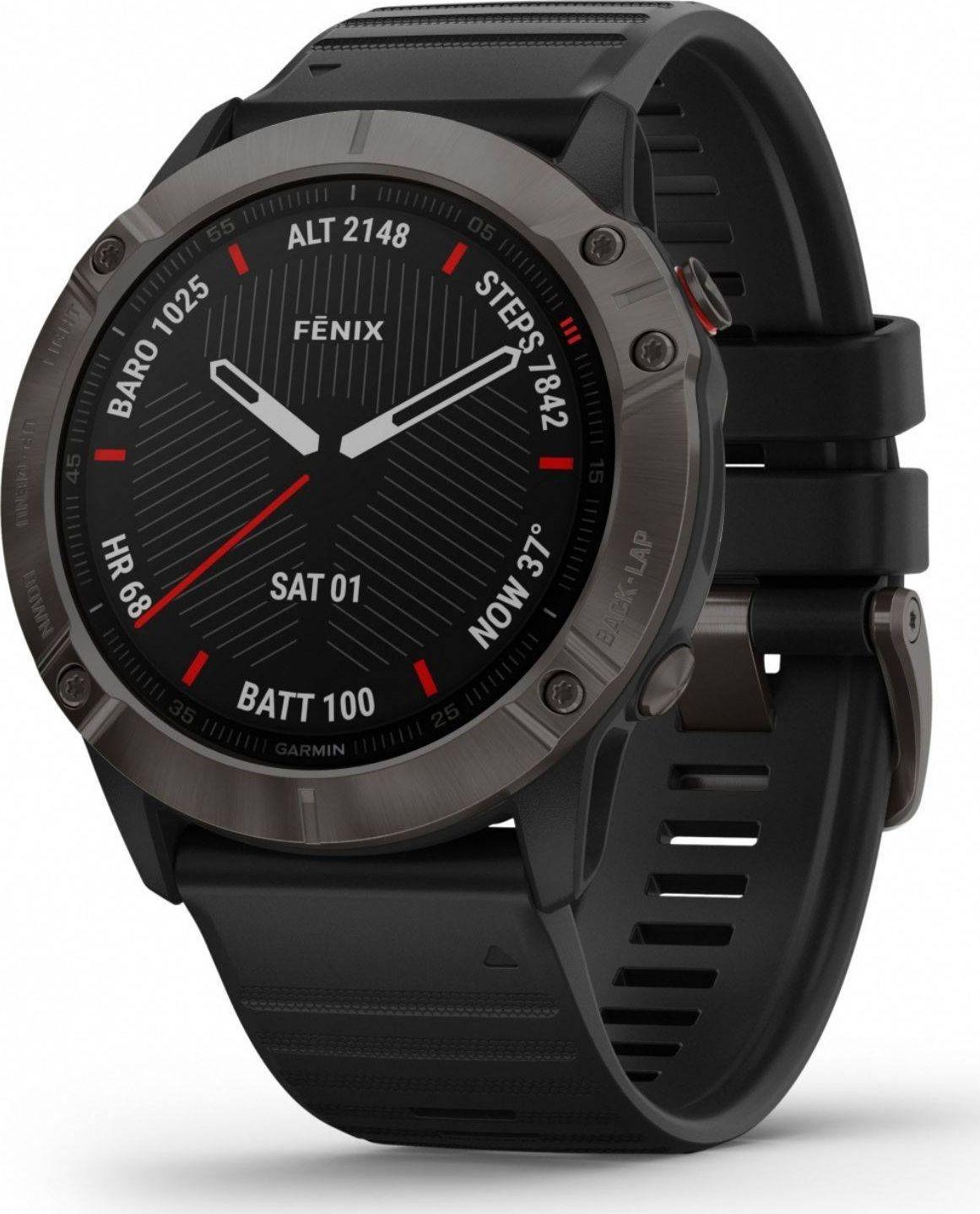 Išmanusis laikrodis Garmin fenix 6X Pro Sapphire, Anglies pilkumo spalvos |  Varle.lt