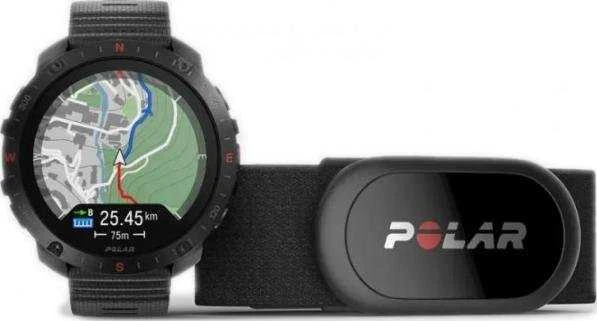 Išmanusis laikrodis Polar Grit X2 Pro, Nerūdijančio plieno korpusas su pilkos spalvos silikoniniu dirželiu