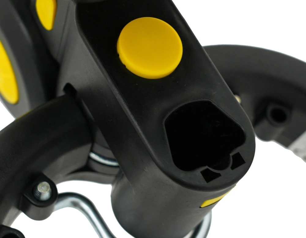 Stumiamas triratukas su rankene Happy Bike 3in1 Sportrike geltonos spalvos