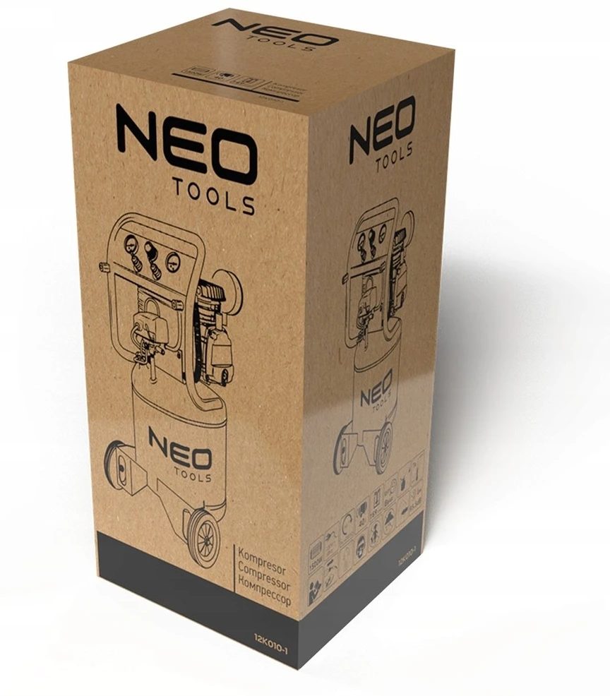 Neo Tools Vertikalus alyvos kompresorius 40 l, 230 V