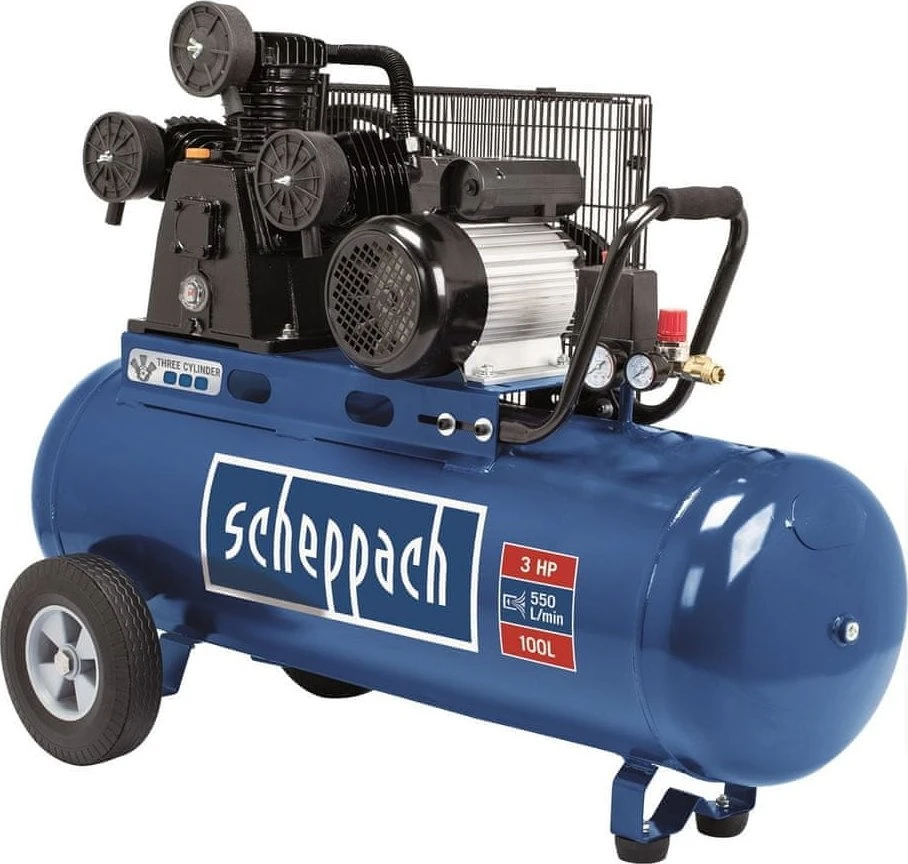 Stūmoklinis kompresorius HC550TC 230V/ 100L, Scheppach