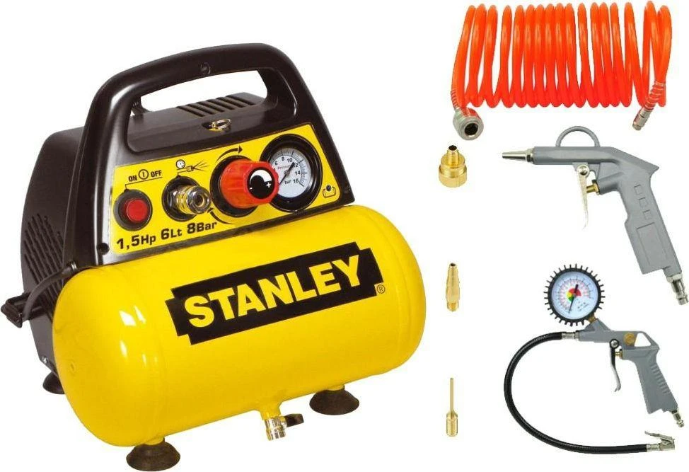 Kompresorius Stanley DN 200/8/6 + 6 priedai