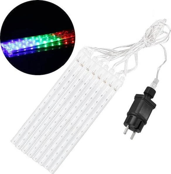 Springos Šviesos girlianda su varvekliais, krintančio sniego efektas, 144 LED, 3 m