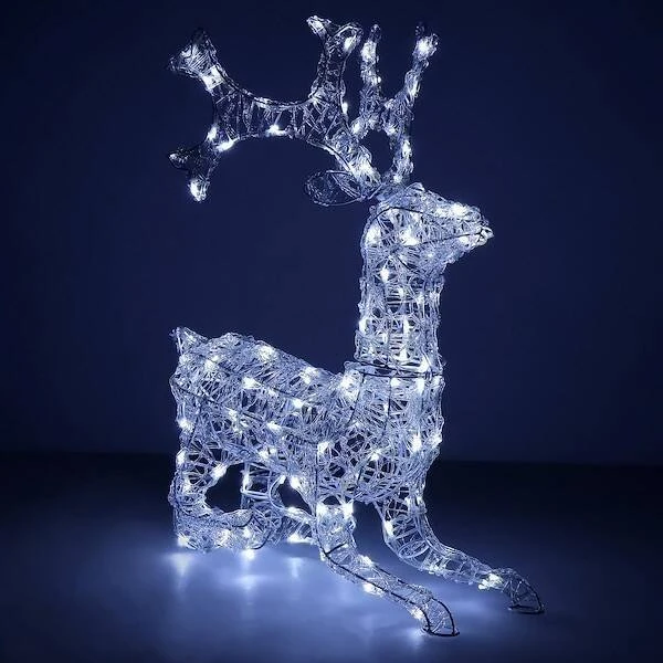 Kalėdinė dekoracija elnias Springos CL4121, 130 LED, šaltai balta