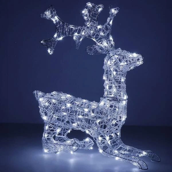 Kalėdinė dekoracija elnias Springos CL4121, 130 LED, šaltai balta