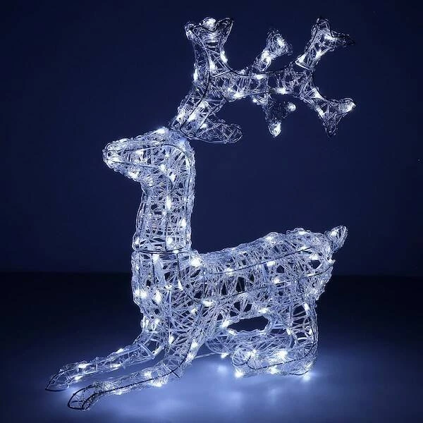 Kalėdinė dekoracija elnias Springos CL4121, 130 LED, šaltai balta
