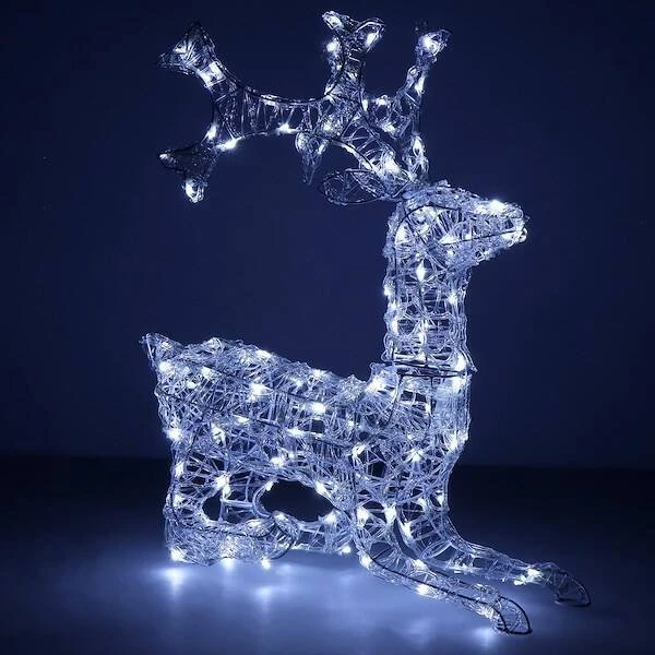Kalėdinė dekoracija elnias Springos CL4121, 130 LED, šaltai balta