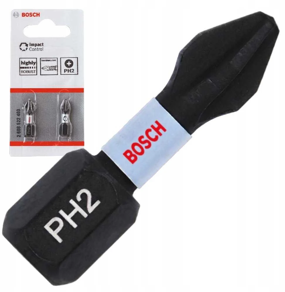 Bosch Suktuvo antgaliai PH2 2 vnt./ Impact, L=25mm