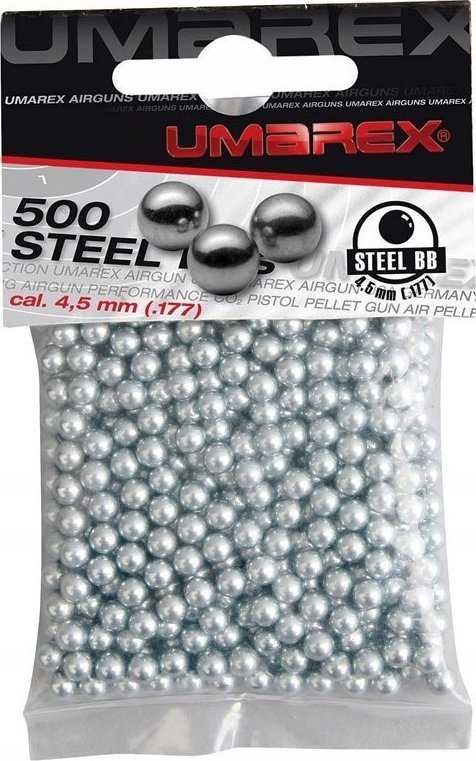 Steel Šautuvo šoviniai 4,46 mm BB, UMAREX plieniniai rutuliukai, 500 vnt.