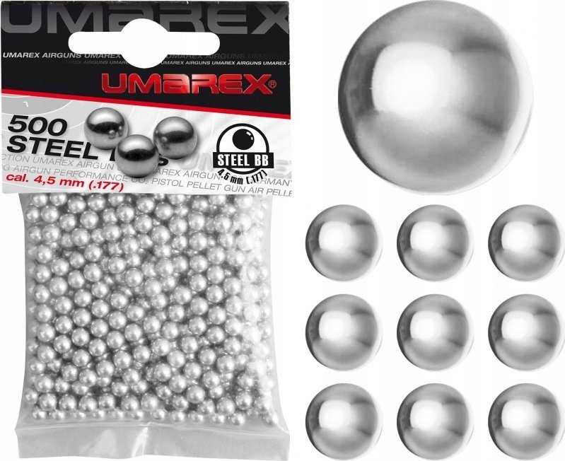 Steel Šautuvo šoviniai 4,46 mm BB, UMAREX plieniniai rutuliukai, 500 vnt.