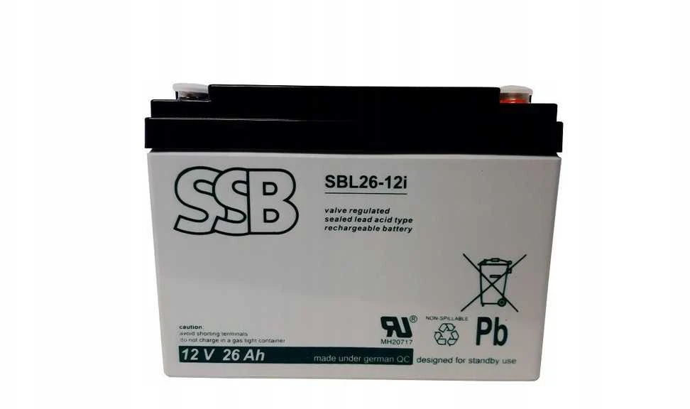 SSB SBL 26-12i 12V 26Ah AGM Akumuliatorius, nereikalaujantis priežiūros, skirtas buferiniam darbui