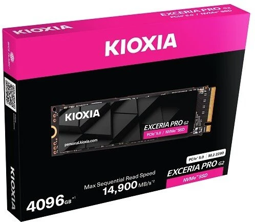 „Kioxia Exceria PRO G2“ 4 TB M.2 PCI Express 5.0 NVMe BiCS FLASH TLC