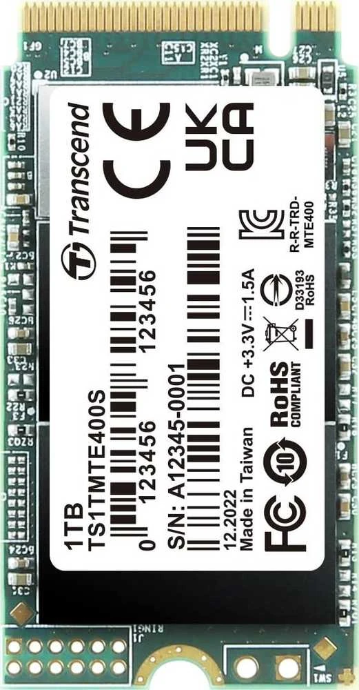 TRANSCEND 1TB M.2 2242PCIe Gen3x4 NVMe 3D TLC DRAM-less