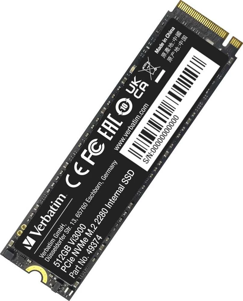 Verbatim Vi3000 512 GB, SSD - PCIe 3.0 x4, NVMe, M.2 2280