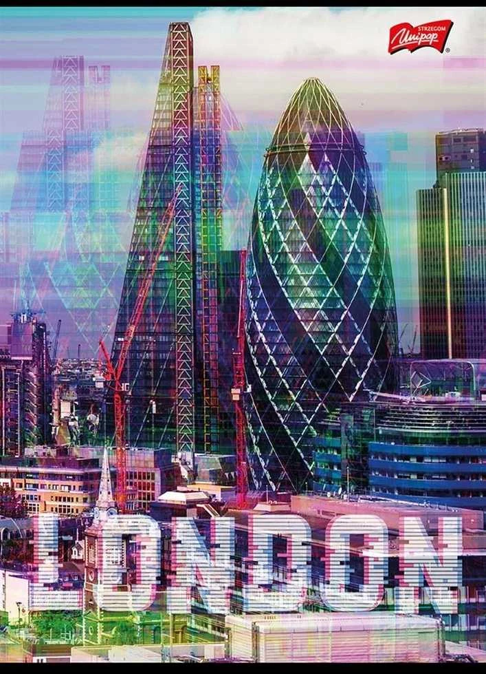 St. Majewski MAJEWSKI Užrašų knygelė A5 60k linijinis laminuotas GLITCHED CITY su vietiniu laku p10 mišinio kaina už 1 vnt.
