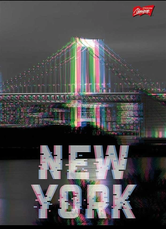 St. Majewski MAJEWSKI Užrašų knygelė A5 60k linijinis laminuotas GLITCHED CITY su vietiniu laku p10 mišinio kaina už 1 vnt.